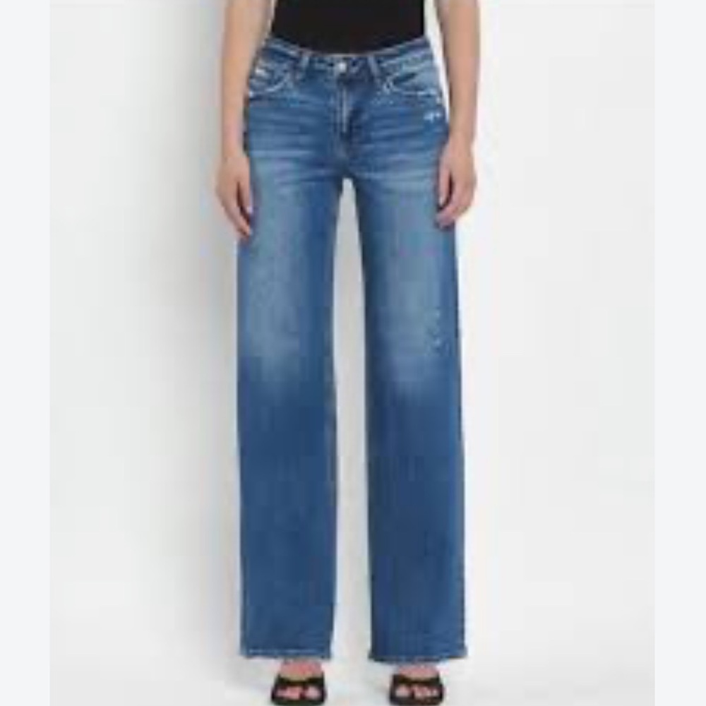 Lovervet Vervet Wide-Leg Jeans Stretch High Rise 14W